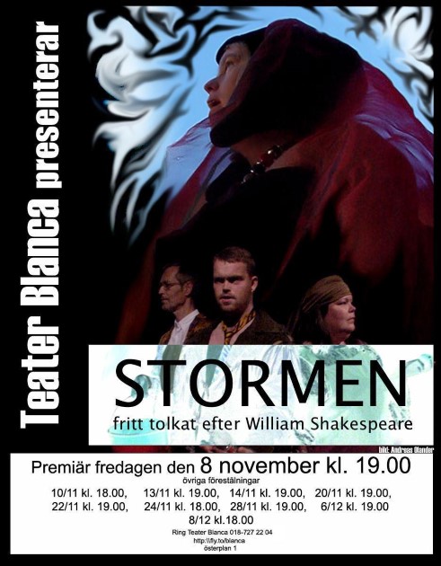 Affisch från föreställningen Stormen